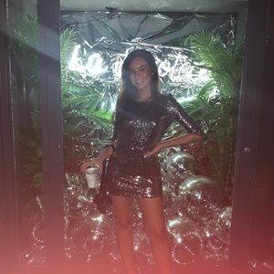 Silver Sequin cocktail dress